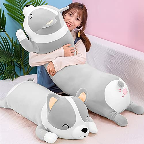 SNOWOLF Shiba Inu - Almohada de Peluche de Peluche para Perro, Lindo Corgi Akita, Juguete de Peluche Suave, cojín cómodo, Regalo para niñas y niños (60 cm/23.6 Pulgadas)