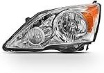 AKKON - For 2007-11 Honda CR-V Driver Side Only Headlight Assembly Chrome Houing Clear Lens