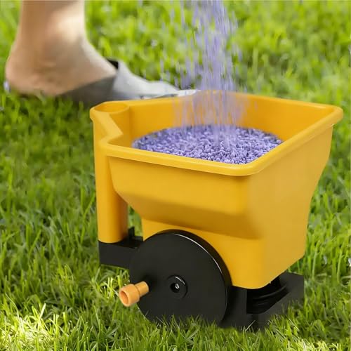 Esparcidor manual de semillas y fertilizantes para jardín miniatura 4
