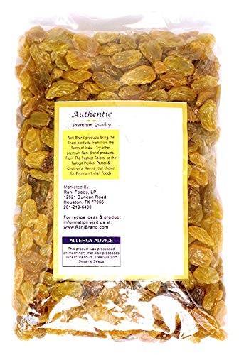 Rani Golden Raisins 28Oz (800G) ~ All Natural | Gluten Friendly | Non-Gmo | Vegan | Product Of Usa #TOP1