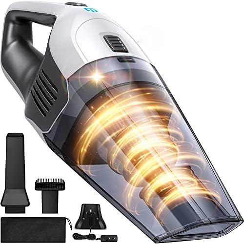 UmorAiro Handheld Vacuum, 8500Pa Suction Handheld Vacuum Cordless, 𝟯𝟬𝙢𝙞𝙣 𝙍𝙪𝙣𝙩𝙞𝙢𝙚 Lightweight Wireless Handheld Car Vacuum Cleaner, Handheld Vacuum Cordless Rechargeable for Home Carpet