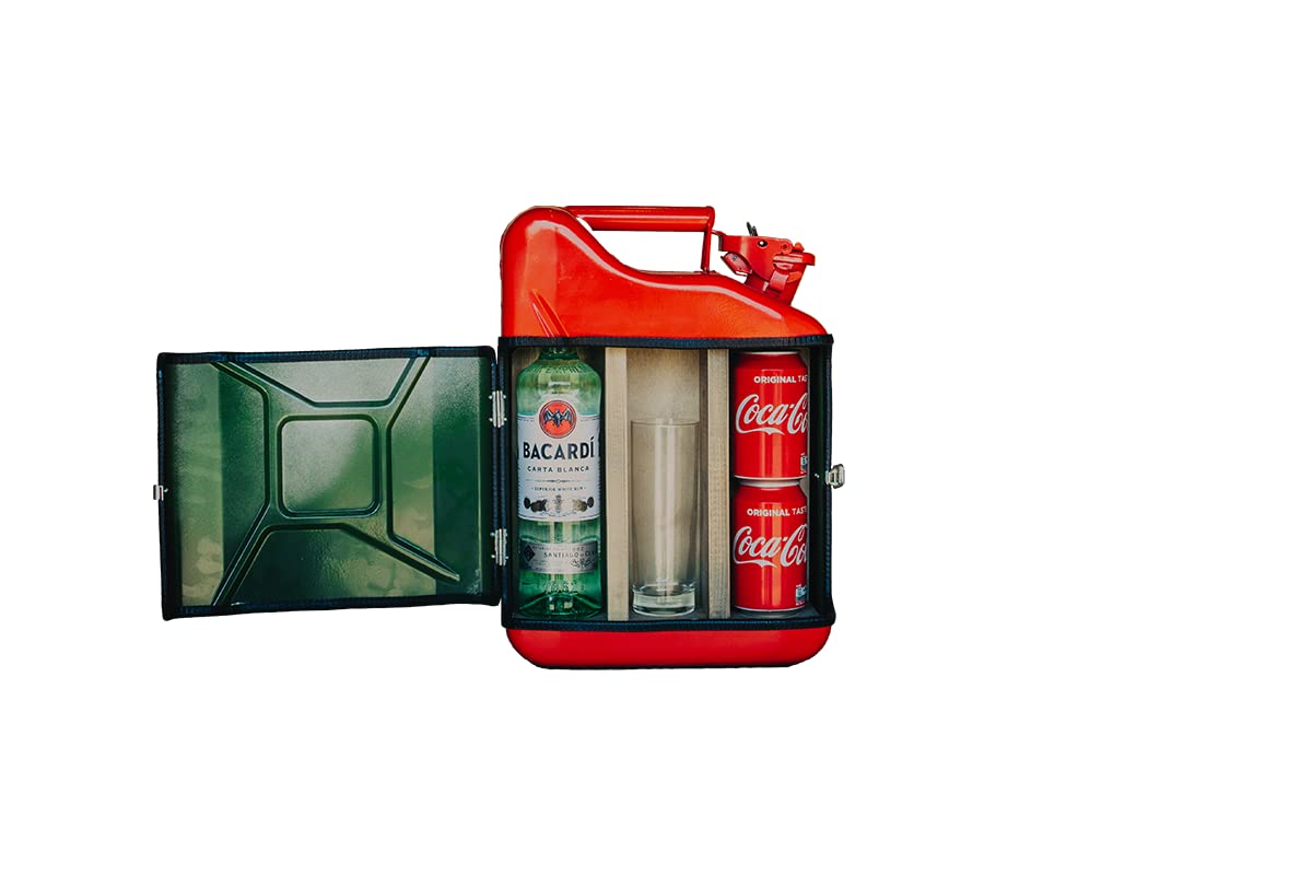 Elegante set de regalo de acero y madera roja 399401