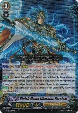 Cardfight!! Vanguard TCG - Bluish Flame Liberator, Percival (TD16/001EN) - Trial Deck 16: Divine Judgement of the Bluish Flames
