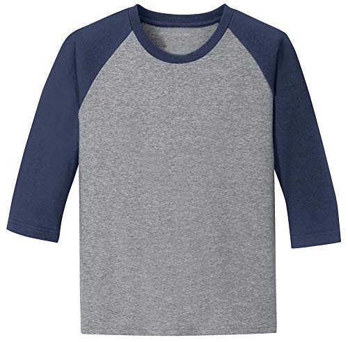 Joe's USA Youth Cotton/Poly 3/4 Sleeve Baseball T-Shirts in Sizes XS-XL