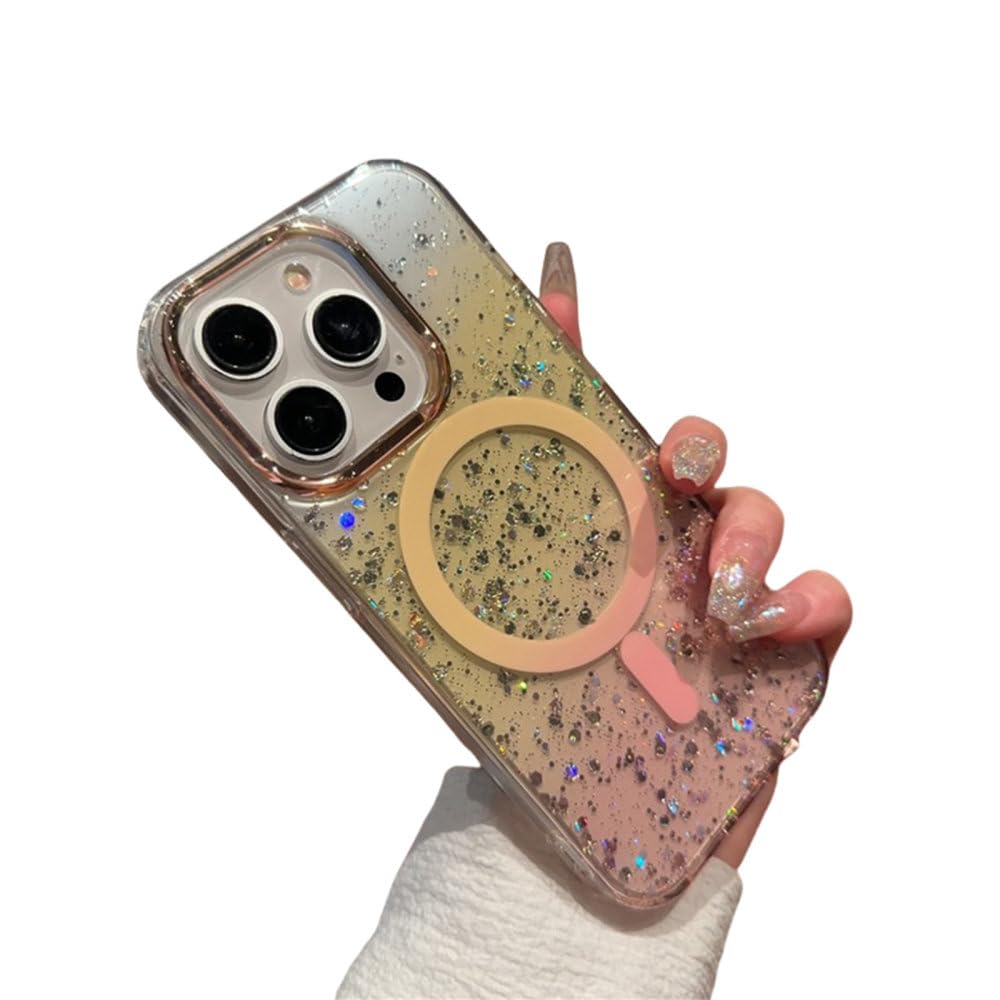 Amazon.co.jp: iPhone 14 Pro 用ケース 高級グリッター ゴールド箔