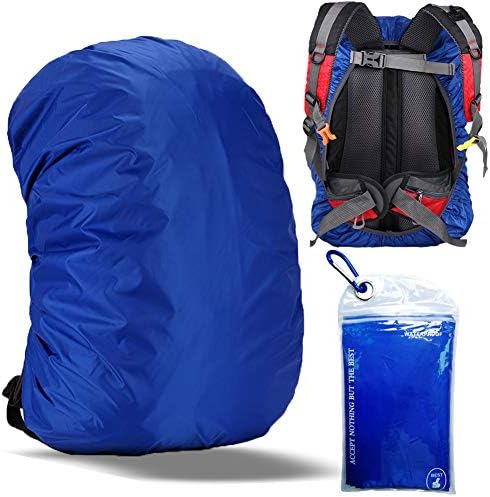 Evotopf Waterproof Backpack Rain Cover with Adjustable Anti Slip Buckle Strap & Sliver Coating Reinforced Inner Layer for Camping, Hiking, Traveling, Hunting, Biking and More, 15-80L