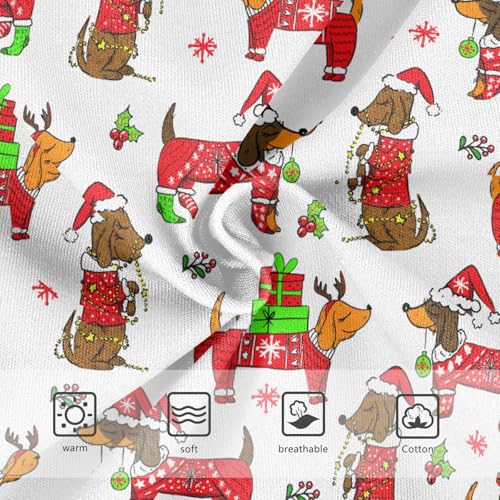 Little Girls' Soft Cotton Underwear Kids Breathable Comfort Christmas Dachshund Panties Briefs Toddler Undies3