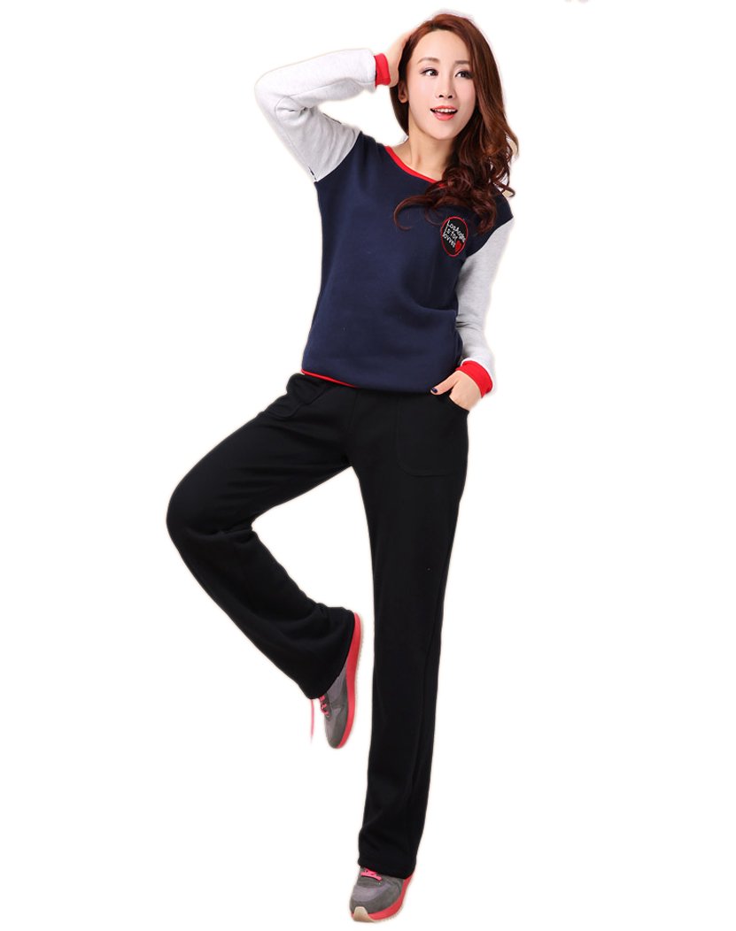 Only Faith Womens Active Basic Jogger Pants Fleece Open-Bottom Sweatpant