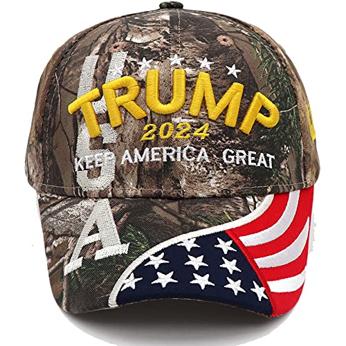 NDLBS Trump 2024 Hat, Donald Trump 2024 cap Keep America Great Maga USA Embroidery Adjustable Baseball cap