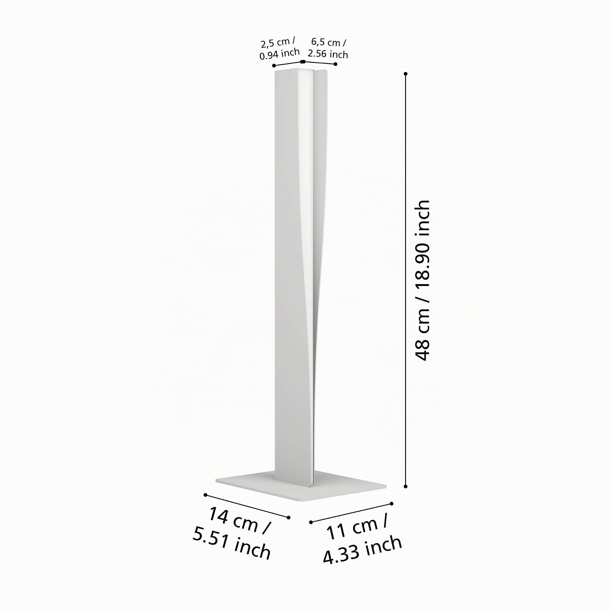 Eglo lampada da tavolo LED smart connect.z | Bolognano-Z, dimmerabile, ZigBee, Matter, controllo app e vocale Alexa, luce calda/fredda, RGB, H 48 cm