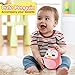 UNIH Roly Poly Baby Toys 6 to 12 Months Developmental, Tummy Time Wobbler Toy for Baby, Penguin Tumbler Wobbler Toys for Infant Boy Girl Gifts (Pink)