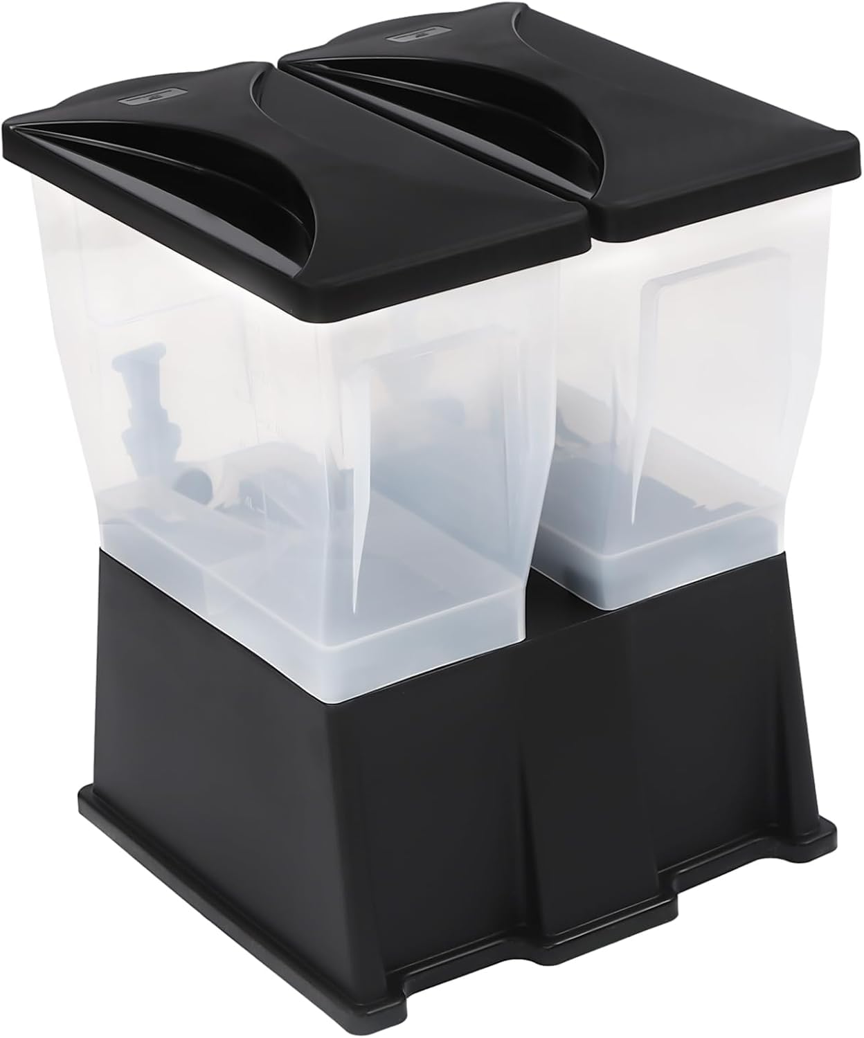 Dispensador De Bebidas De 6 Galones, Dispensador De Jugo De Doble Tanque De 22 L Con 2 Grifos Y Tapa, Contenedores Comerciales Para Bebidas De Jugo, Tanques De Plástico Desmontables Para Fiestas,