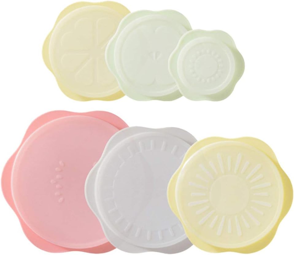 6Pcs/Set Food Silicone Cover Cap Universal Silicone Lids For Cookware Bowl Reusable Stretch Lid Kitchen Accessories Cookware