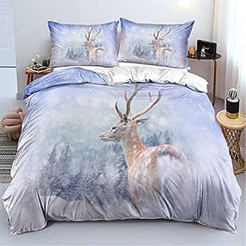 CXYXHW Bed Linen Set, 3D Animal Giraffe Print Duvet Cover, Microfibre Duvet Covers, Bedroom Decorative, for Children, Girls, Boys, with Pillowcases (A, 135 x 200 cm) Cover