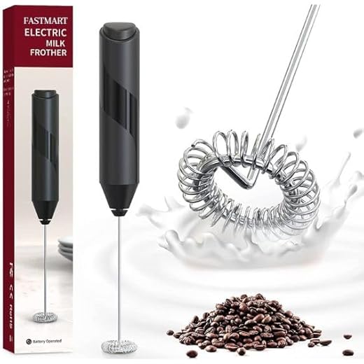 FASTMART Handheld Milk Wand Mixer Frother for Latte Coffee H