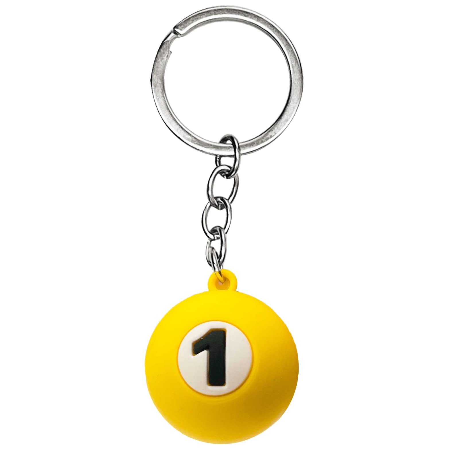 Haveratio Creative Simulation Billiards Keychain Pendant NO.1 to NO.9 Billiards Bag Key-Ring Ornament Sports Peripherals Gift