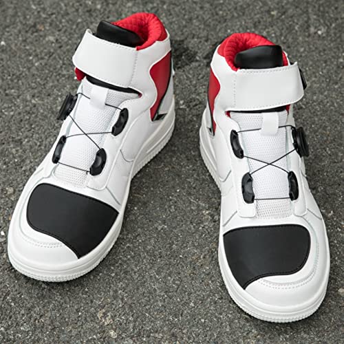 SahilXtore Scarpe Moto Uomo, Donna Biker in Pelle