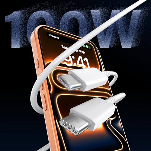 Image of Phone 17 16 Pro Max Charger Fast Charging,45W Phone 17 Charger USB C Super Fast Charger Block&10FT Long Type C Charger Cable Cord for i.Phone 17 /17 Pro /17 ProMax /Air /16 /16Pro Max,Yellow /White