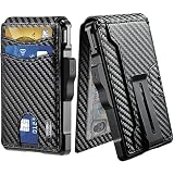 Wallet for Men - with Money Clip Slim Leather Slots Credit Card Holder RFID Blocking Bifold Minimali
