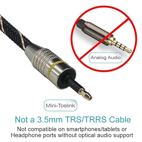 Cabo Toslink digital para Mini Toslink 3,5 mm SPDIF cabo de fibra óptica 3,5 para adaptador de cabo