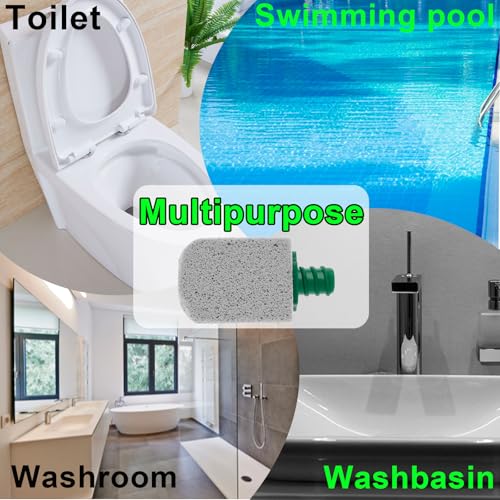Image of Pumice Stone Toilet Stick,Pumice Chisel Sticks Cleaning,Pumice Stine Scrubber and Cleaner for Toilet Bowl,Bathroom,Kitchen,6Pcs Pumice Stone and 1 Long Handle (6Pcs-B)