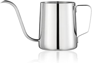 Doseno Mini Indoor Watering Can - 12oz Rust-Proof 304 Stainless Steel, Long Spout for Precise Plant Watering