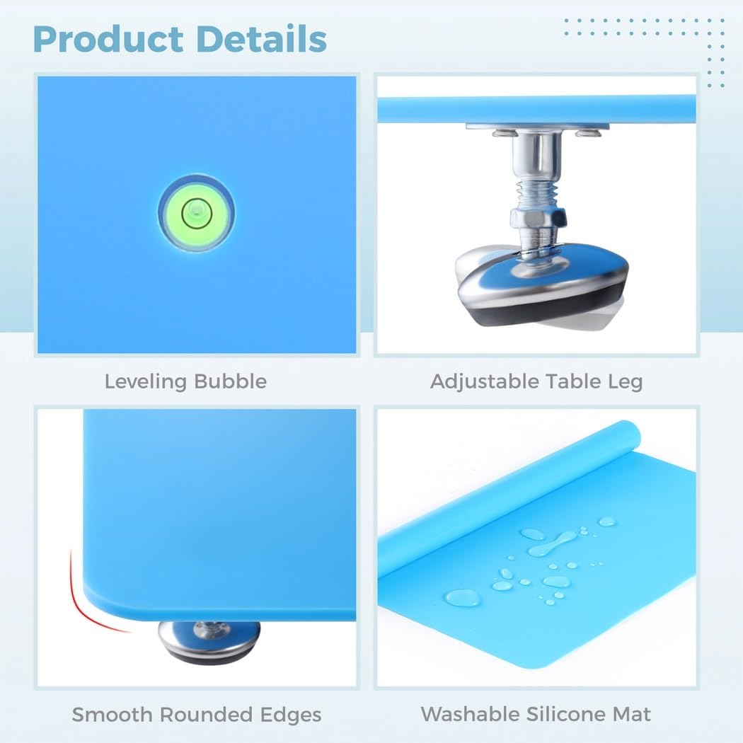 Adjustable Resin Leveling Table With Silicone Mat For Epoxy Resin Crafting, 16 X 12 Resin Board For Diy Art, Painting & Acrylic Pouring