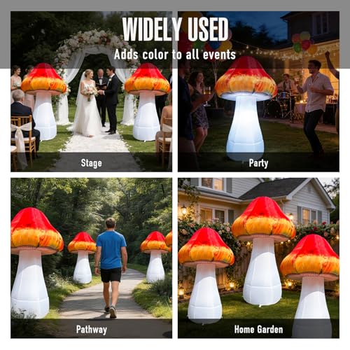 Hongo inflable LED de gran visibilidad nocturna y ventilador de inflado rápido 7