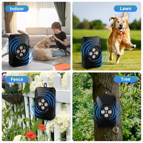 2026 Neu Antibell für Hunde - 3 Modi Antibell Ultraschall Gerät - 55 Fuß Stopp Hundebell Gerät - IPX4 wasserdichtes Anti-Bell-Mittel für Hunde das Training Großer Kleiner Hunde im Freien Innenbereich