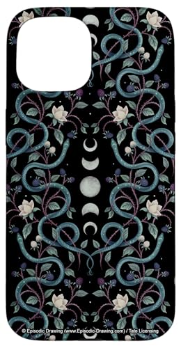 Episodic Drawing Serpent Mood Cottagecore Witch Floral X}zP[X iPhone 15 p