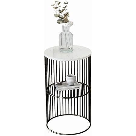 Amazon サイドテーブル 大理石 テーブル おしゃれ ゴールド 大理石調 ベッドサイドテーブル 玄関 アイアン アンティーク風 白 お洒落ゴールド モダン 高級 大理石柄 丸 サイド スタンド スリム 小物 フラワースタンド 花台 収納 ベッドサイド 丸型 サイドテーブル