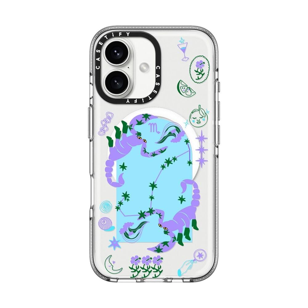 CASETiFY Clear iPhone 16 Case [Not Yellowing / 6.6 ft. 3X Military Grade Drop Protection/Compatible with Magsafe] - Scorpio - Clear
