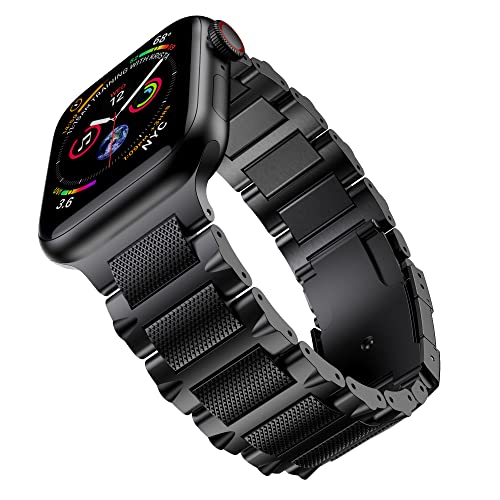 HQEUZ Titanium Bracelet Compatible with Apple Watch Strap 49 mm 46 mm 45 mm 44 mm 42 mm Replacement Strap Adjustable Metal Bracelet Compatible with iWatch Ultra Series 10 9 8 7 6 5 4 3 SE