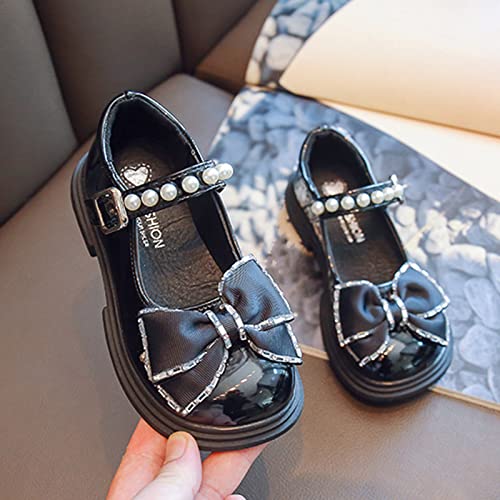 Toddlers Shoes Girls Fashion Spring Summer Children Casual Shoes Girls Leather Shoes Dress Shoes Thick Sole Pearl2