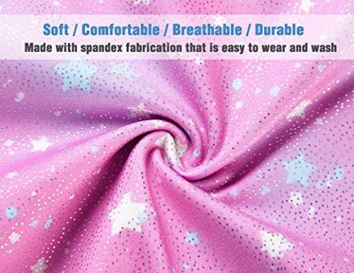 Image of TENVDA Girl's One Piece Swimsuit Sparkle Sleeveless One-Piece Bathing Suits Swimwear for Kids 2-12 Years Old