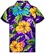 Funky Hawaiian Shirt, Big Flower, purple, M
