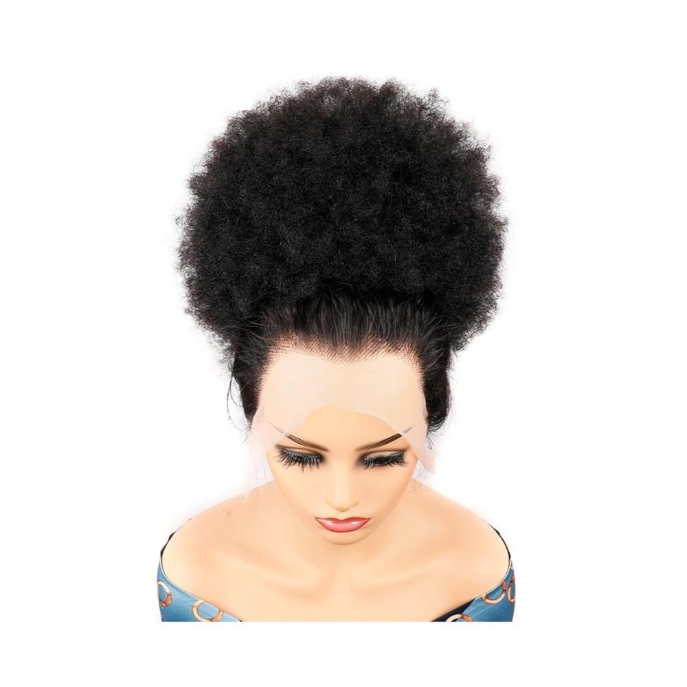 QRSTUVXZY Afro Puff Hair Bun Chignon Short Drawstring Ponytail 100% Human Hair Brazilian Remy Hair Extension Hairpiece For Women Hair Accessories(12INCHES)