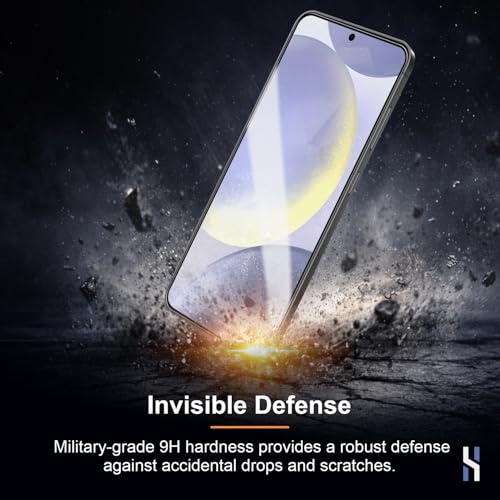Image of Tempered Glass for Samsung Galaxy S24 Military Grade 9H Screen Guard, Anti-Scratch, Shatterproof, Edge-to-Edge Full Coverage - Black Border