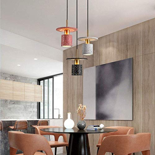 Lámparas de techo modernas de terrazo blanco colgantes para iluminación interior 5