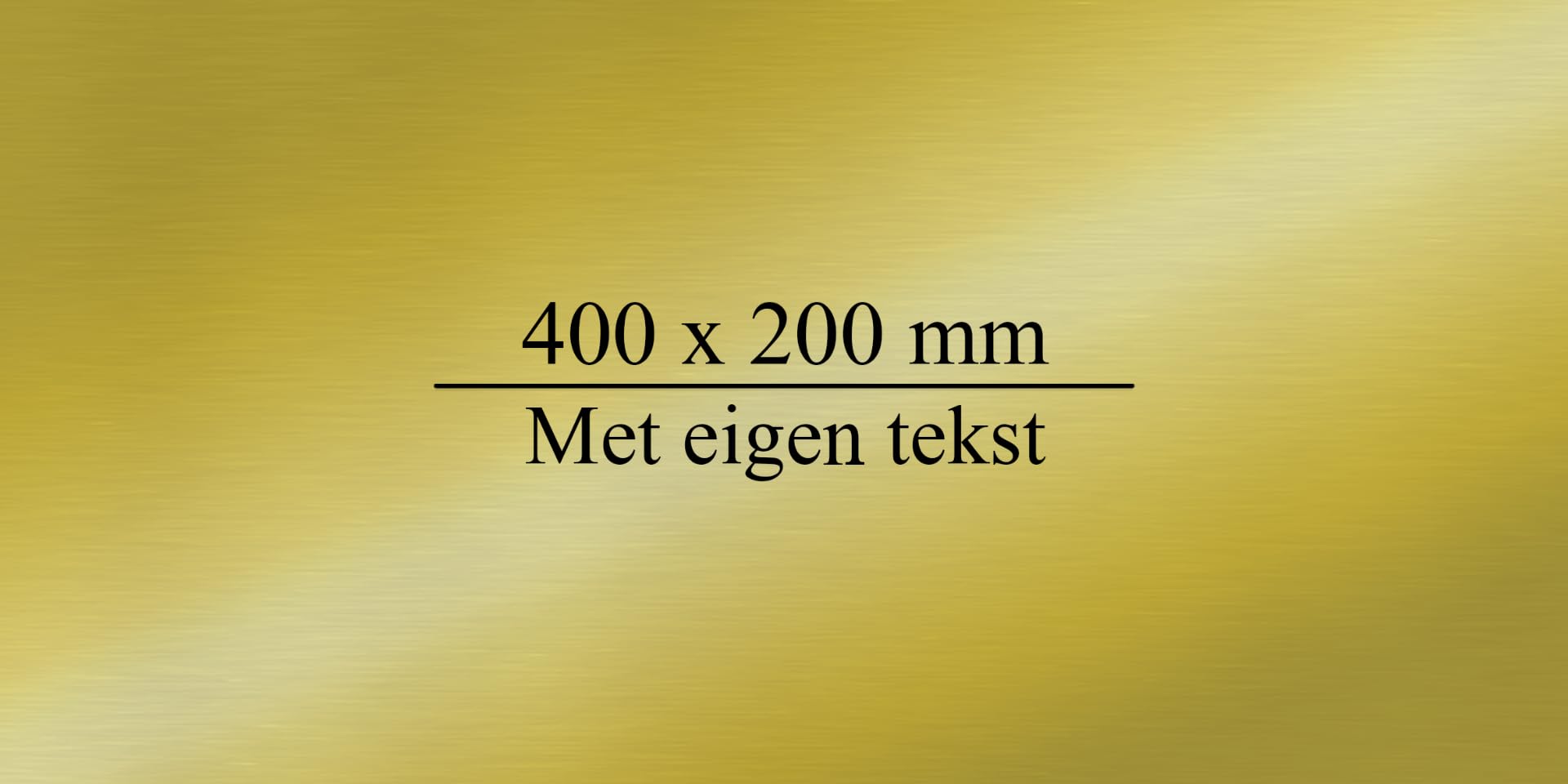 Mosiężna tabliczka na nazwisko - płyta grawerowana - polerowana na wysoki połysk - 400 x 200 mm