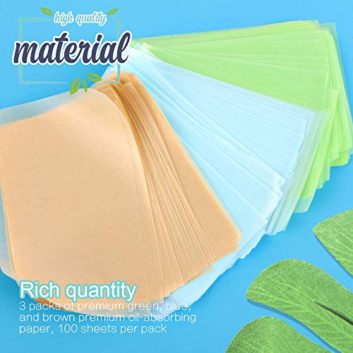 300 Sheets Blotting Paper, Hnyyzl Oil Absorbing Sheets For Oily Skin, Oil Control For Face, Makeup Blotting Paper, Natural Oil Absorbing Facial Blotting Sheets For Oily Skin Care (Pack Of 3) #TOP4