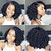 Newa Hair 13x6 Lace Front Human Hair Wigs Pre Plucked Short Lace Frontal Wig with Baby Hair Curly Human Virgin Hair Wigs for Black Women (8 inch, 130% density)