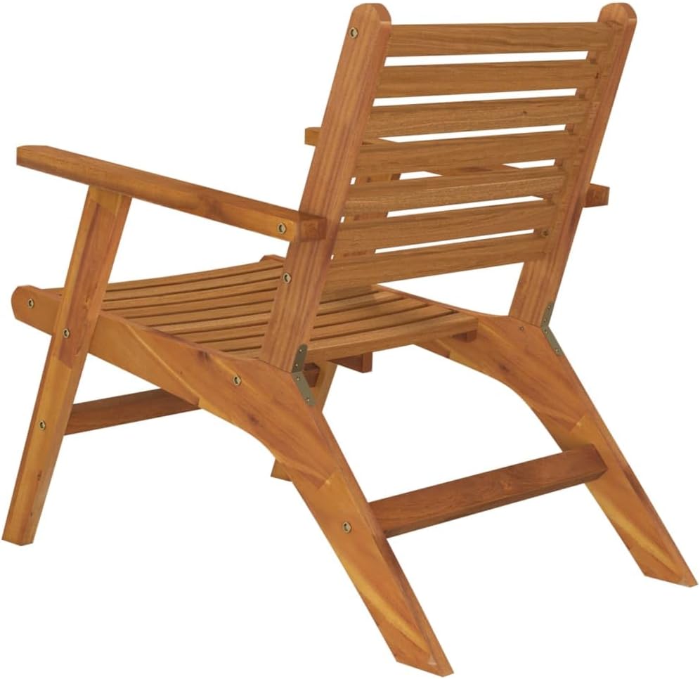 vidaXL 2 pcs Solid Acacia Wood Patio Chairs - Brown Wooden Dining Chairs - Durable and Easy-to-Clean - Relax Chair for Garden, Patio, Deck.