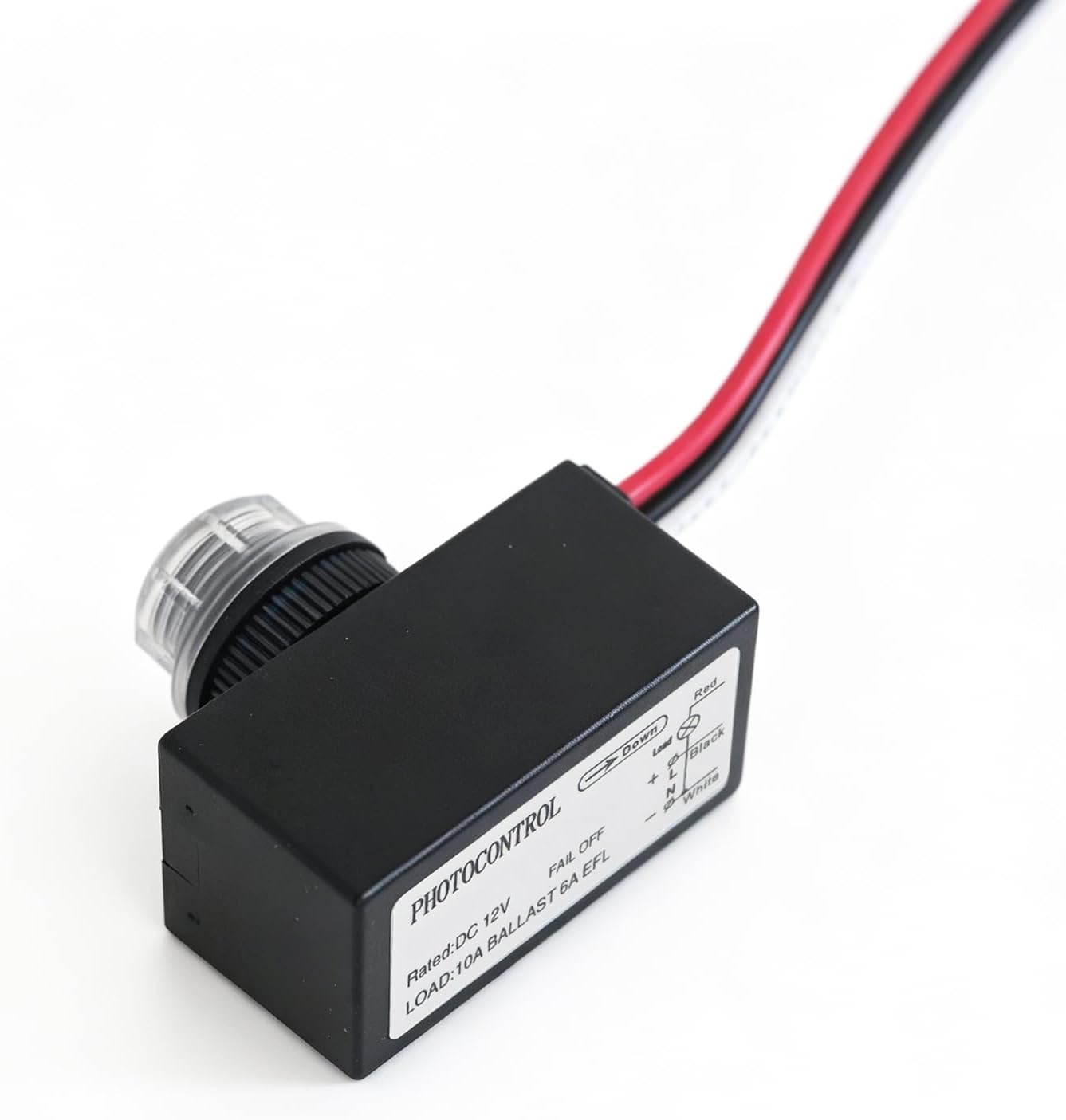 DC 12V Photoelectric Switch, 2 Pack Dusk Dawn Photocell Sensor, 6A