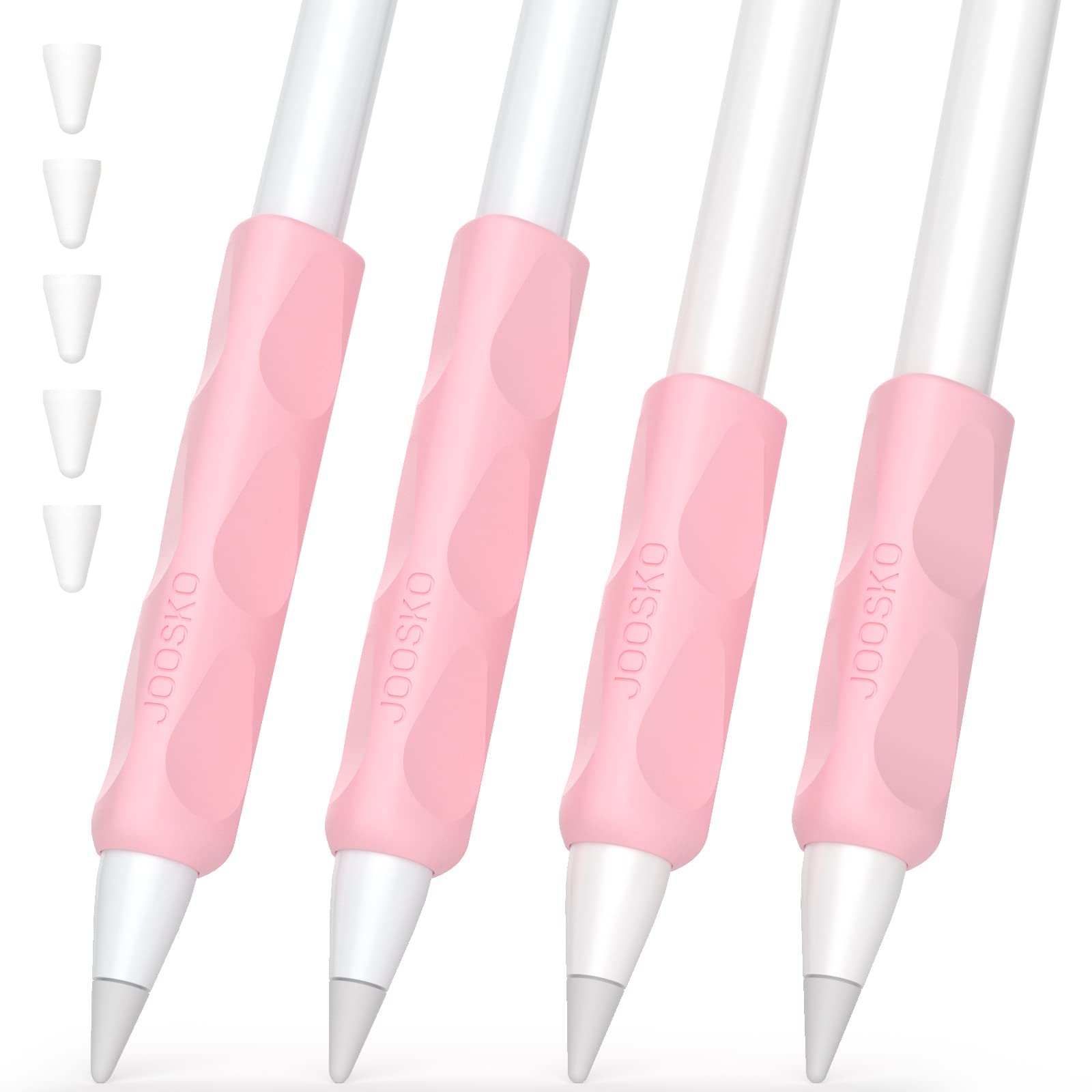 joosko for (Apple Pencil 2nd、1st Pencil Case) and Apple Pencil (USB-C) Pencil Case, (4-Pack) Non-Slip Silicone Pencil Clips, [Includes 5 Silicone Tip