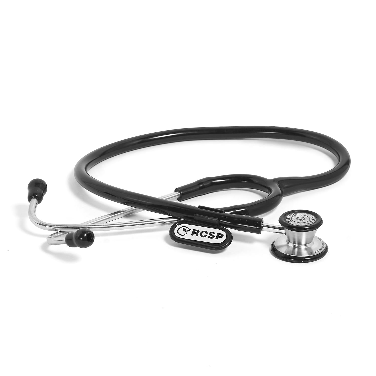 rcsp Nano Pedia Stethoscope for Doctors and Medical Students, Stainless Steel Acoustic Stethoscope Double Sided Chestpiece For Adult & Pediatric Patient with Flexible Jointless Tube & Soft Sealing Ear Knobs (BLACK)-picture-16