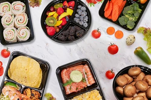 Image of LOKATSE HOME 96 Pack Meal Prep Containers Reusable Storage Lunch Bento Boxes, Freezer and Dishwasher Safe & Stackable
