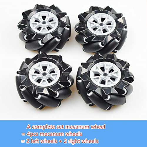 Image of Mecanum Wheel 4wd Metal Robot Car Chassis Control Learning Kit for Arduino Raspberry Pie Microbit with DC Encoder Motor, DIY Steam AGV ROS AI Move Education Platform Robotic Functional Model Silver