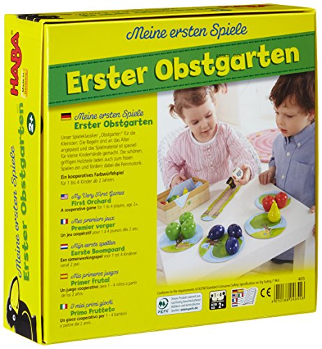 Haba 4655 - Meine ersten Spiele Erster Obstgarten, unterhaltsames Brettspiel rund um Farben und Formen ab 2 Jahren… – Bild 3