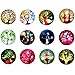 MJartoria Interchangeable Tree of Life Eyeglass Holder Snap Buttons Centerpiece Eye Glass Holding Brooch 12PCS